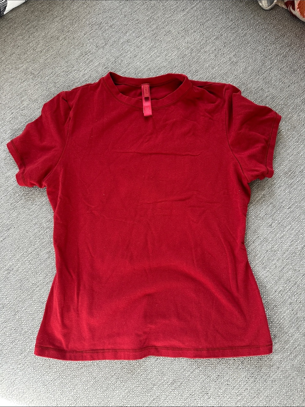 Skims Women's Bright Red Short Sleeve Tee